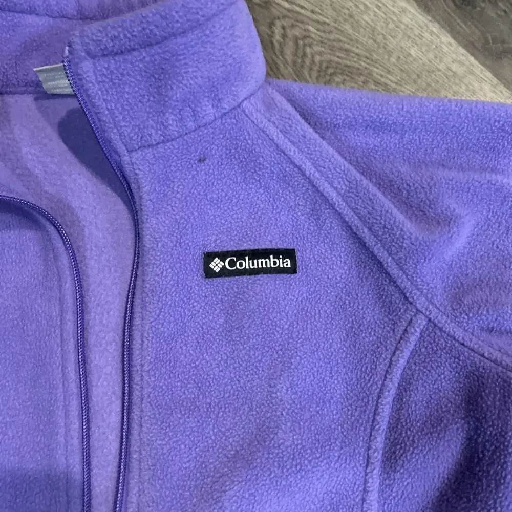 Size 14/16 Girls Purple Columbia Fleece 100%polyester Zip Up Jacket